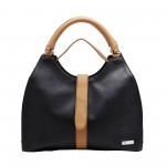 Beau Design Stylish Black Color Imported PU Leather Casual Handbag With Double Handle For Women's/Ladies/Girls Beau Design Stylish Black Color Imported PU Leather Casual Handbag With Double Handle For Women's/Ladies/Girls